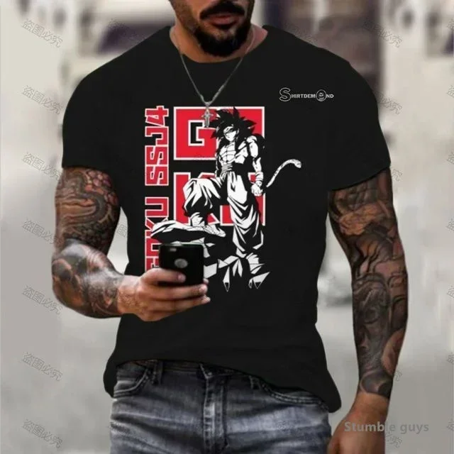 لعبة دراغون بول زد التي شيرت الرجال فيغيتا ملابس قصيرة الأكمام الكرتون سوبر سايان تي شيرت جيرسي الشارع الشهير 2025 الصيف غوكو Gmy القمم