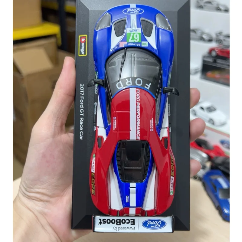 In Stock Bburago 1:32 24h Lemans Racing Car Alloy Miniature Diecast Model Ford Gt #67 Racing Alloy Luxury Vehicle Toys Car Gift