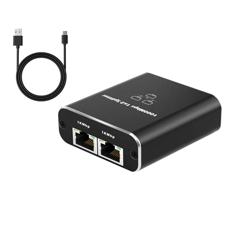 1000Mbps Netzwerk Splitter Ethernet Splitter Für 2 PC Laptop Netzwerk RJ45 Splitter 1 In 2 Out Gigabite Ethernet Splitter