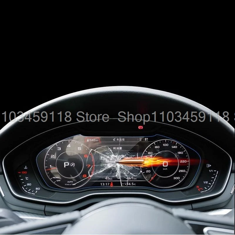 Tempered Glass Screen Protective Film For Audi A4 B9 S4 A5 S5 Q5 2016-2019 Car  Instrument  dashboard Anti-scratch accessories