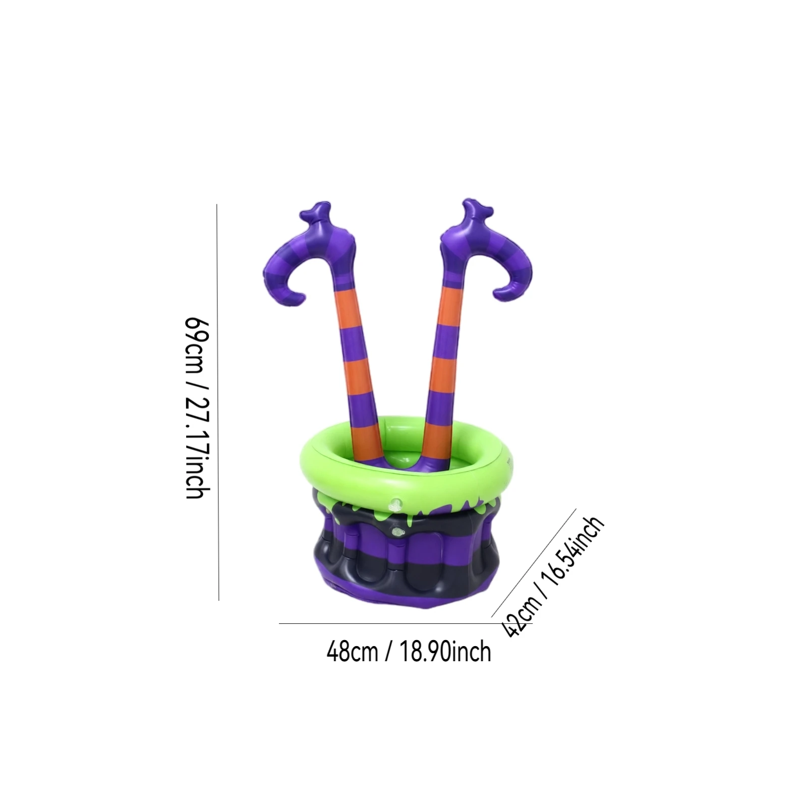 Halloween Ice Bucket Witch Legs Inflatable Ice Bucket Large-Capacity Beverage Bucket Holiday Decoration Party Storage Bucket
