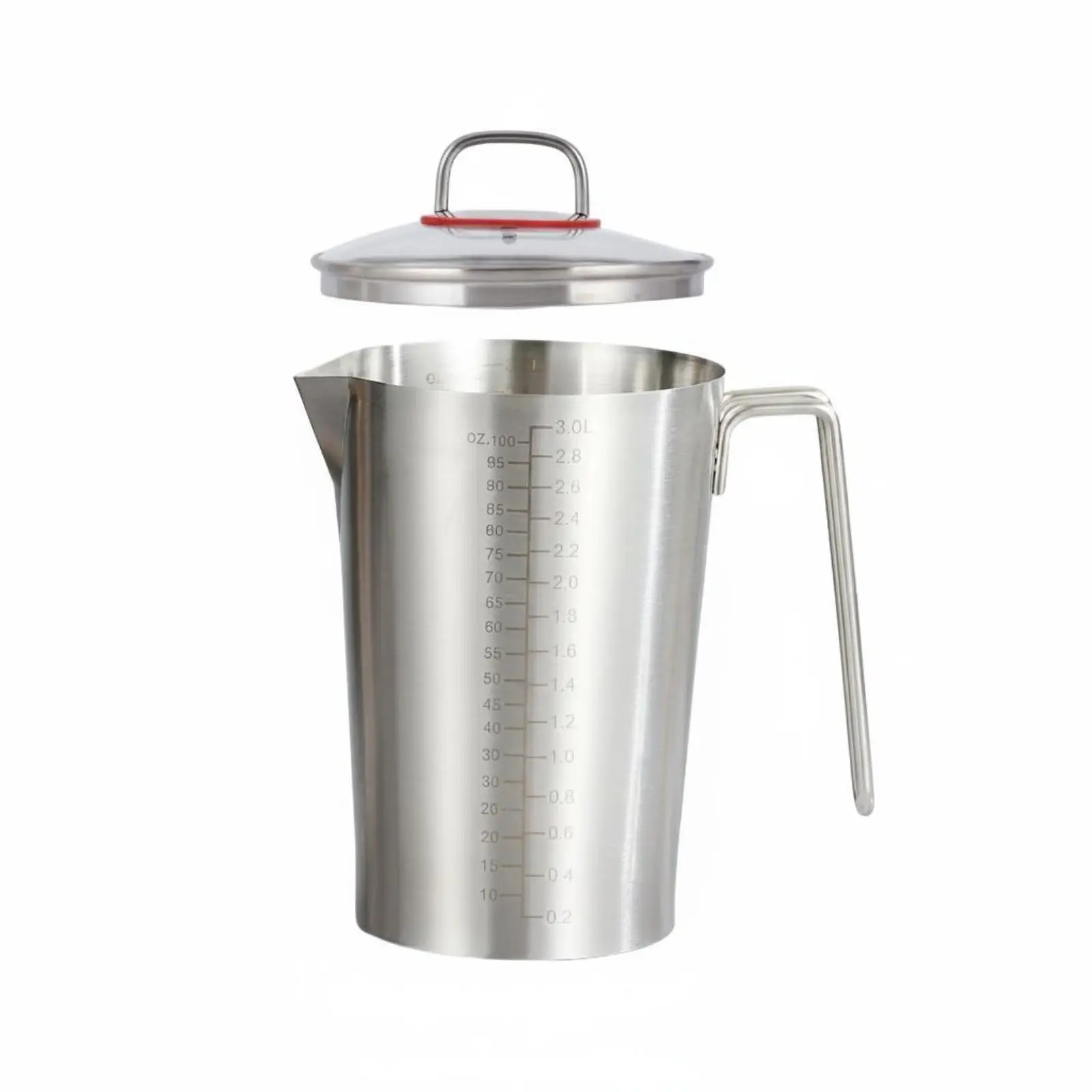 304 Stainless Steel Measuring Cup Laboratory Beaker with Engraved Measurements for Kitchen Mixing and Baking