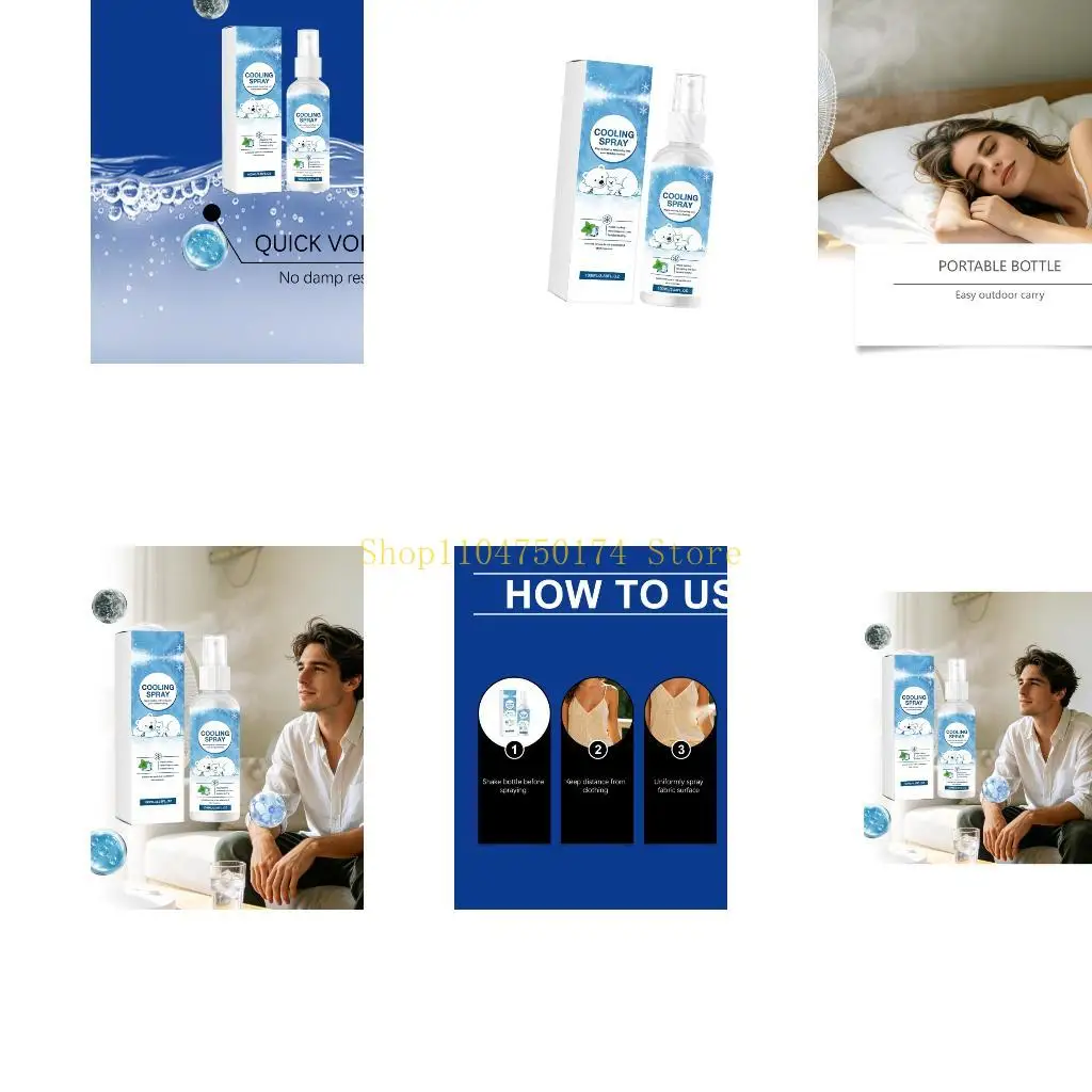 Fabric Cooling Liquid for Clothing, Portable Pump Bottle for Hot Summer Top Sale