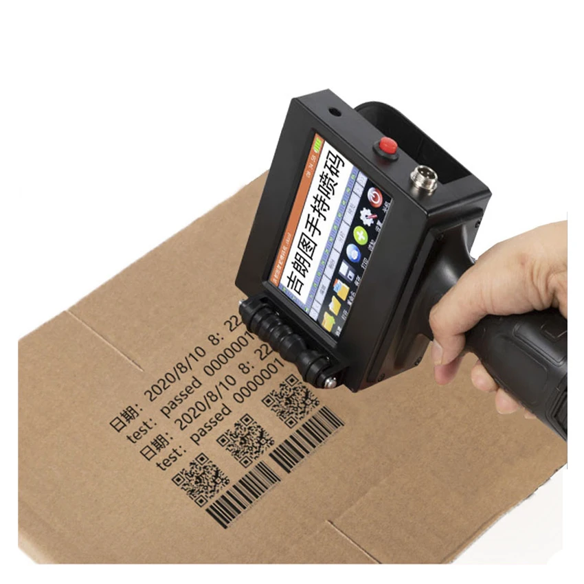 Hand-held Touch Automatic Inkjet Printer Assembly Printing Code Machine For Logo Expiry Date Label Barcode QR Code Batch Code