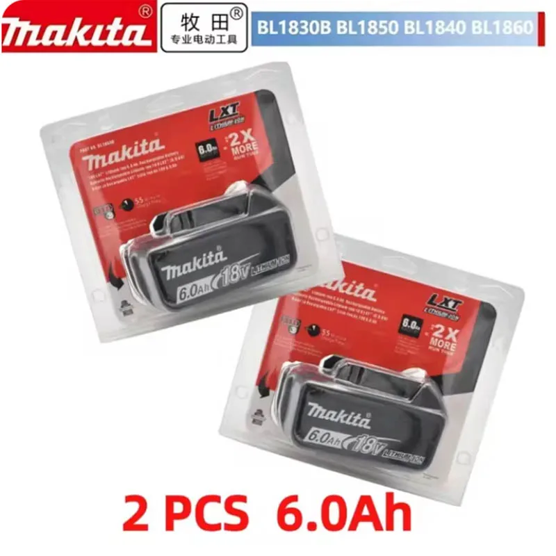 

Makita-100% Original Rechargeable Power Tool Battery, Replaceable LED Lithium-ion, 6.0 Ah 18V LXT BL1860B BL1860BL1850