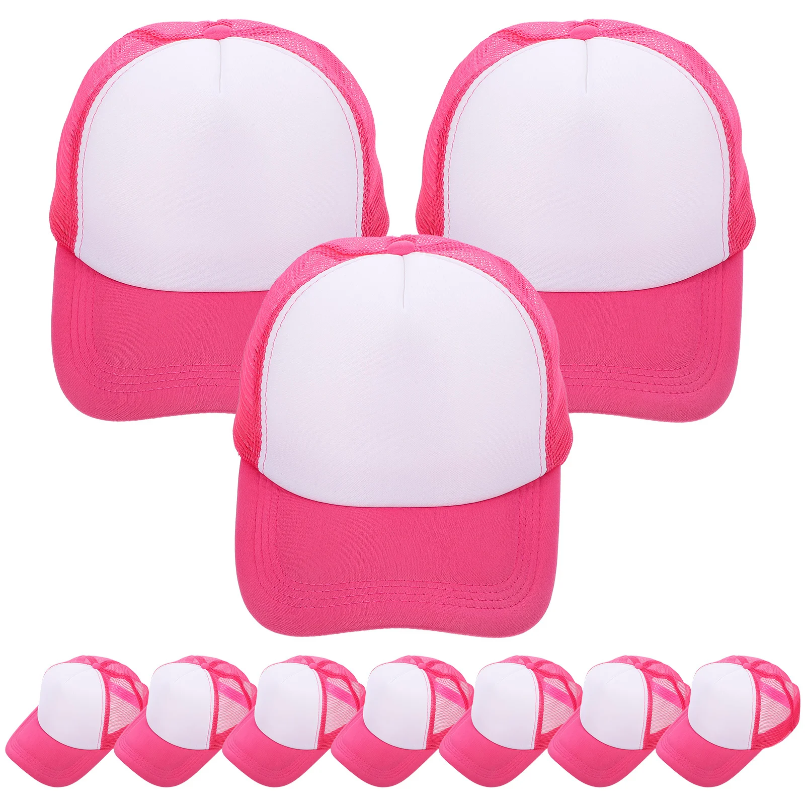 

10Pcs Blank Mesh Baseball Hat Sublimation DIY Heat Transfer Caps Outdoor Summer Sports Unisex Sublimation Hats