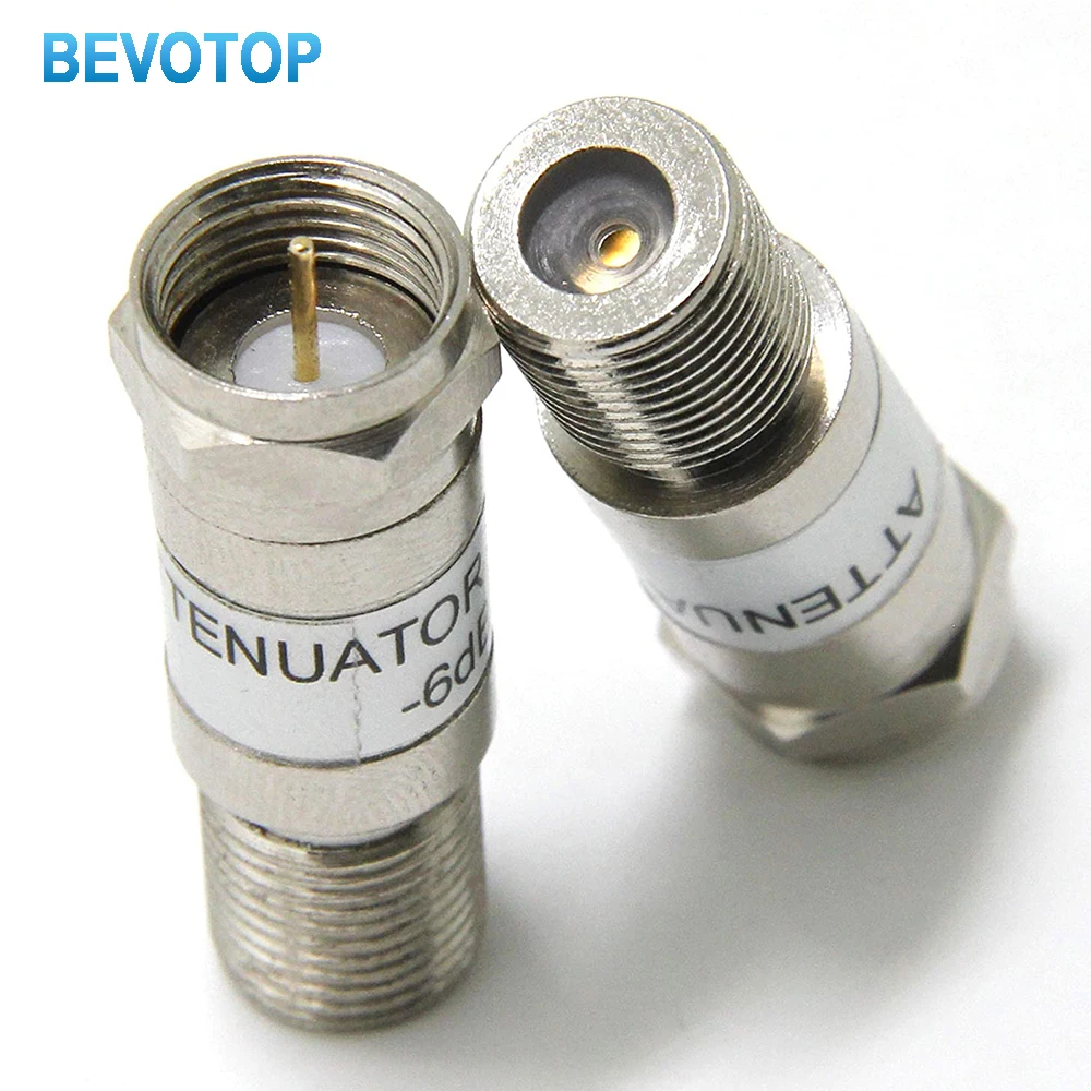 75 ohm DC-1.0GHz 2W F Male Plug to F Female Jack Connector TV Signal Attenuator RF Attenuator RF Accessory 1~30db Fast Shipping