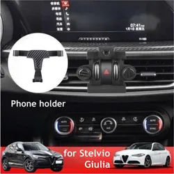 Supporto per telefono per Alfa Romeo Giulia Stelvio 2020 2019 2018 2017 supporto per presa d'aria supporto per telefono cellulare accessori per auto