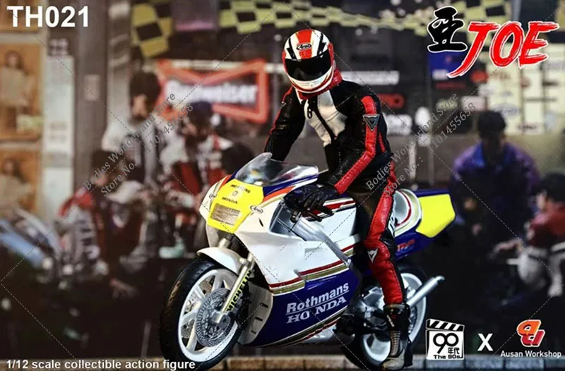 1990s 1/12 Scale Collectible Full Throttle Andy Lau Racing Cars Full Set 6\'\' Action Figure Toys with Customized Motorcycle