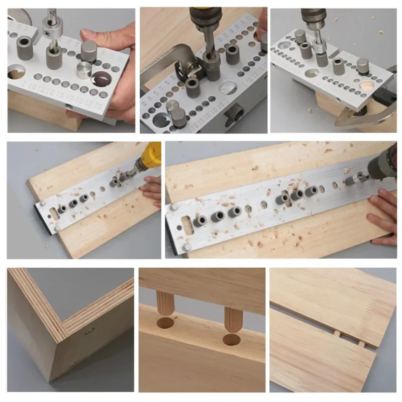 3-in-1 Woodworking Doweling Jig Kit, Adjustable Guide