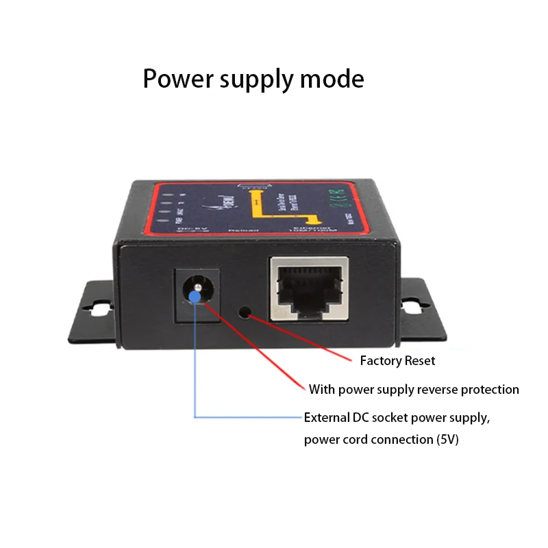 Imagem -06 - Industrial Grade Ethernet para Rs232 Serial Converter Serial Device Server Adaptador Lan Splitter Rj45 Lan