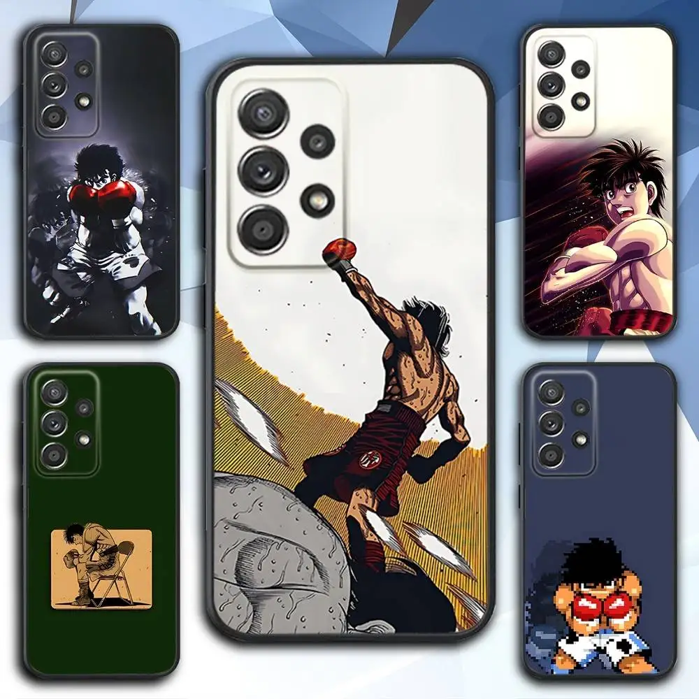 

H-Hajime no I-IppoS Phone Case For Samsung S 25,24,23,22,30,21,10,9,Ultra,Plus,Lite,FE,4,5 G Soft Black Case