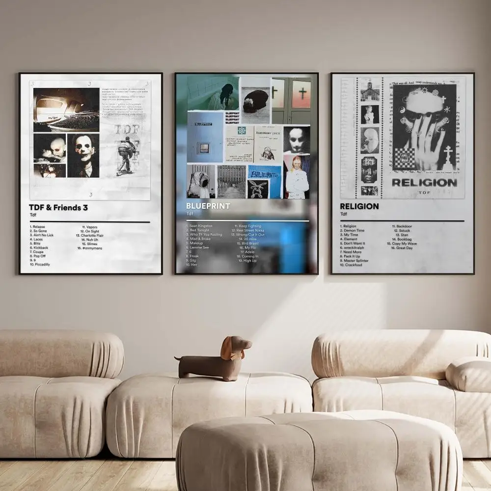 Rapper T-Tdf Album Poster PP Wall Decor Posters Celebrity Music Art Prints Bedroom Office Gift