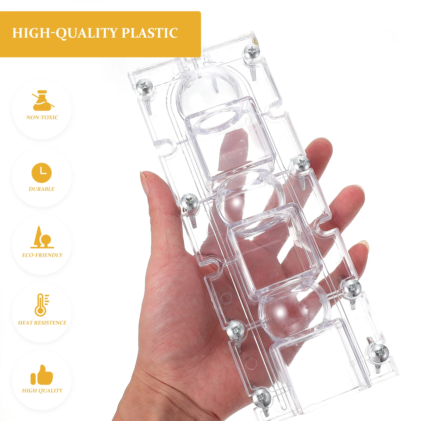 

Plastic DIY Mold Casting Tool Portable Lightweight Safe to Use Easy Clean Gift for DIY Enthusiasts Making Mold