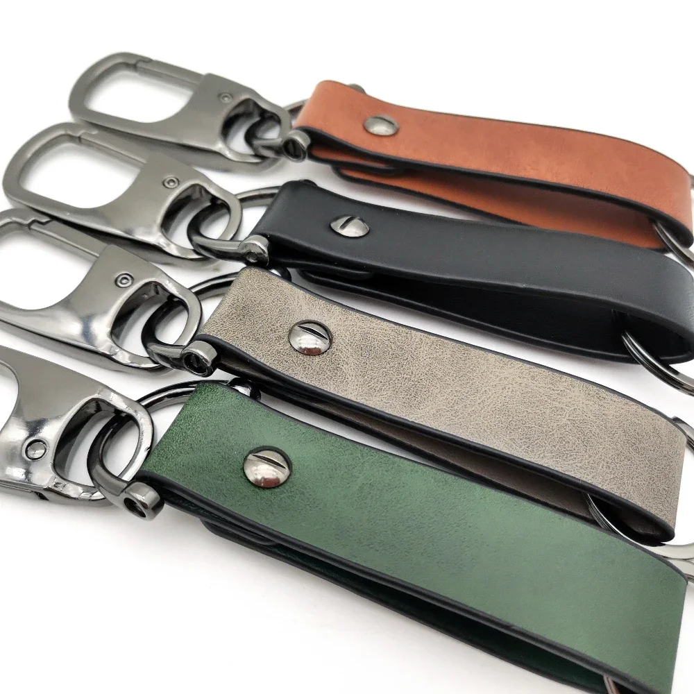 

Hot PU Leather Keychain Women Men Car Key Ring Chain Holder Key Strap Waist Wallet Keyring Business Party Jewelry Gifts