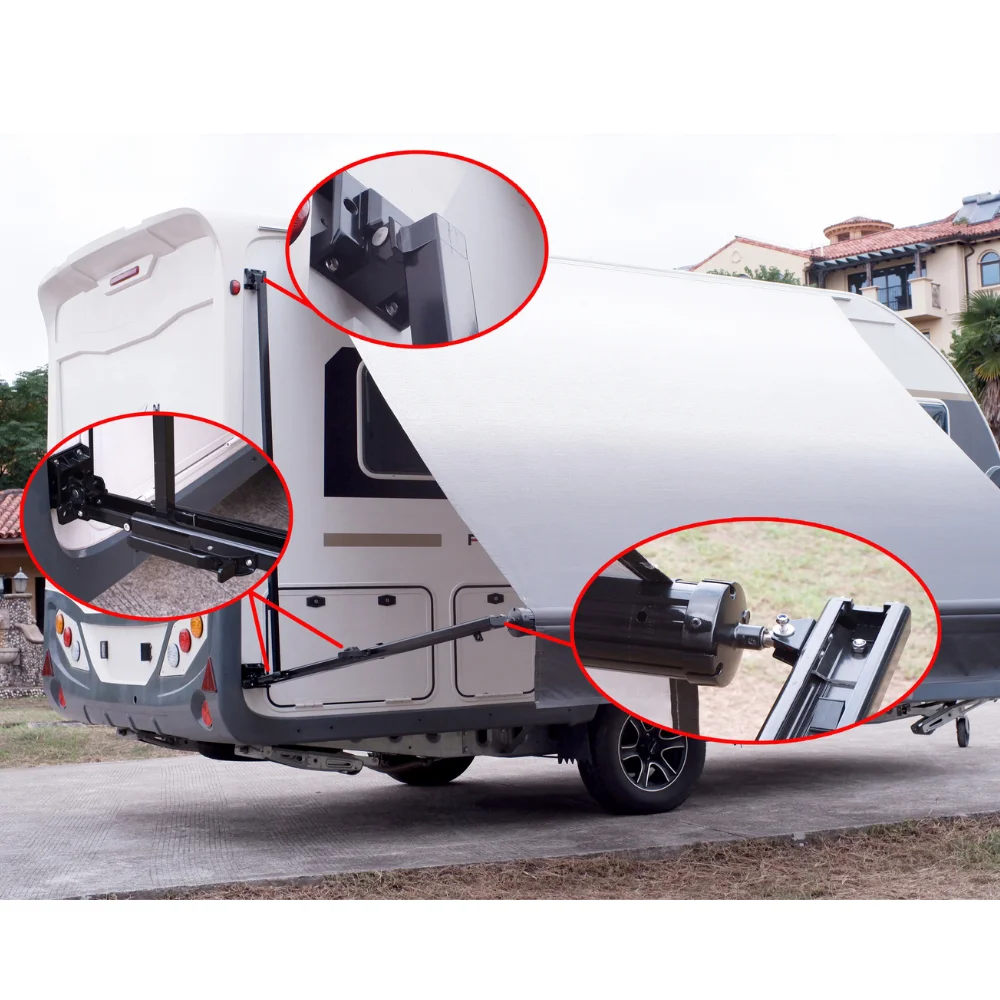 STLF B1 Tenda parasole arrotolabile manuale stile americano australiano per rimorchio da viaggio per roulotte all'aperto e camper camper