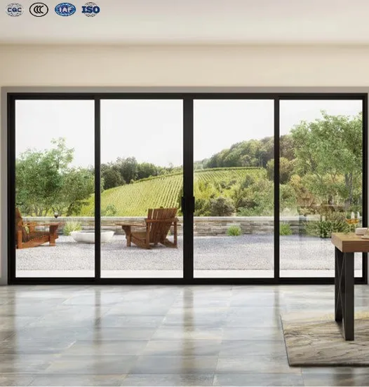 Aluminum Partition Door with Frosted Glass Soundproof for Bathroom Privacy Protection