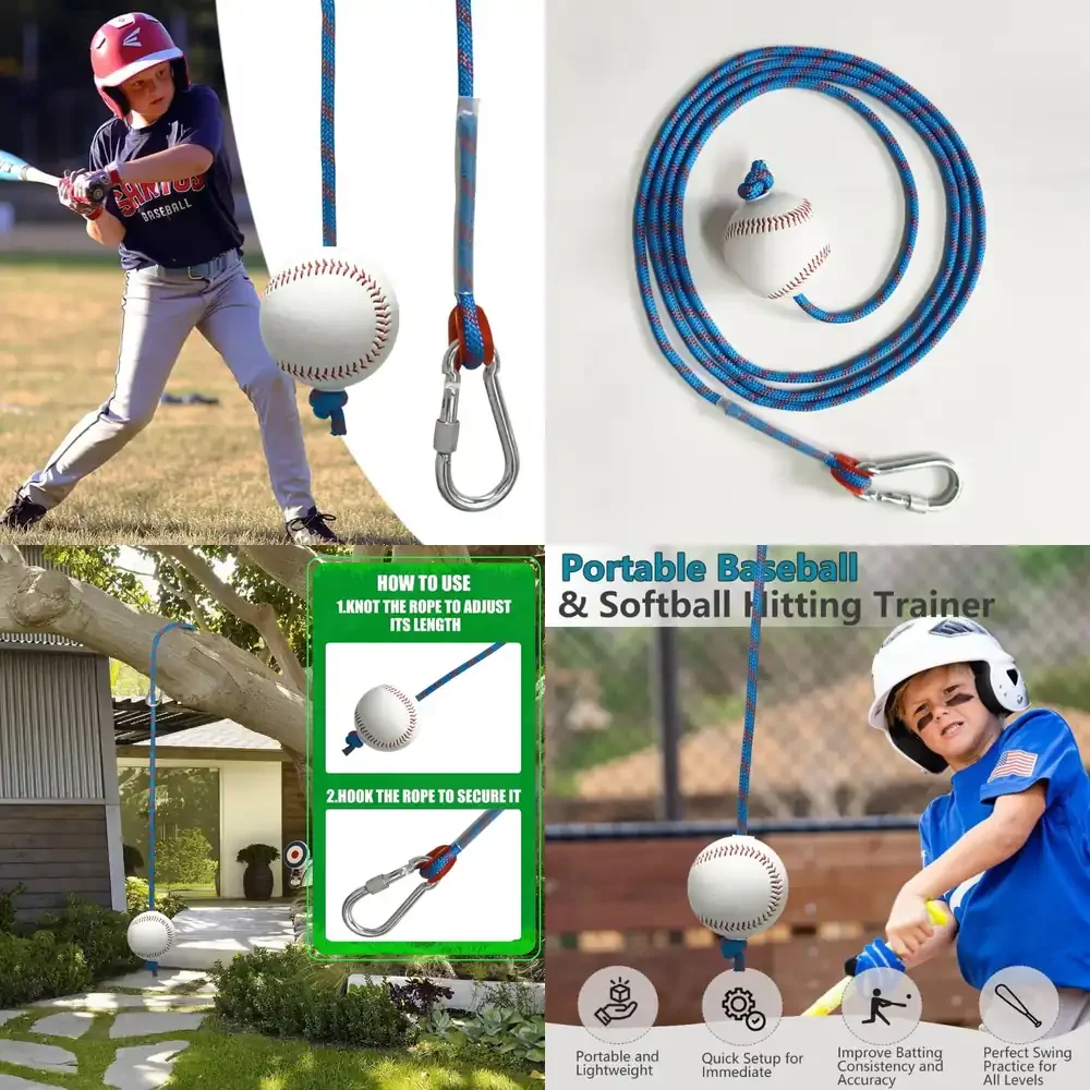 

WAP01 Portable Baseball Batting Training Rope Beginner Baseballs Swing Training Rope Lightweight Swings Trainer Durable