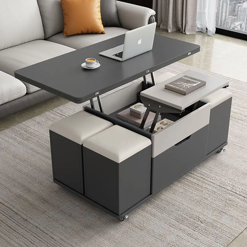 

Multifunctional tetable small teable simple household diningtable lifting integrated ttable living room storage table m