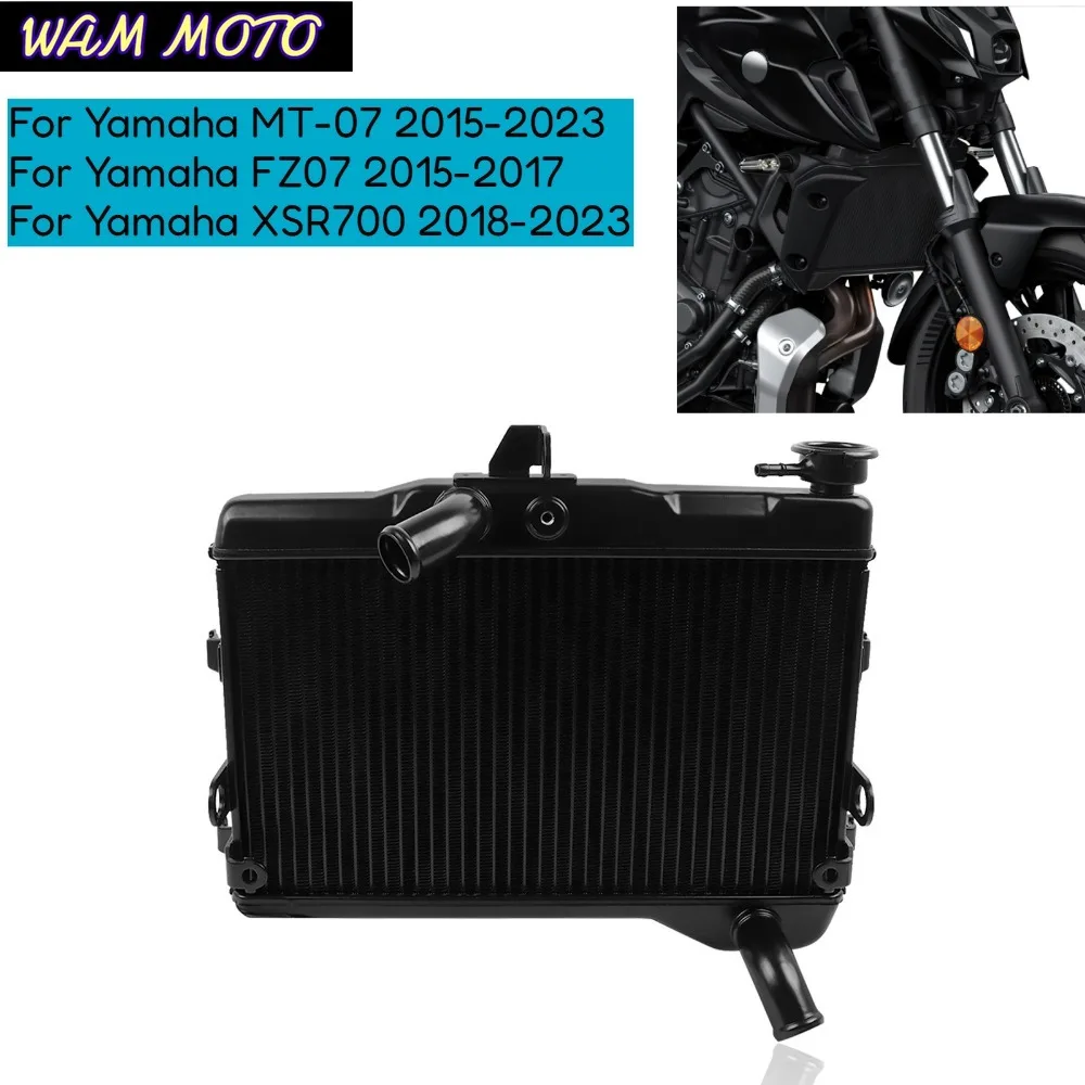 Aluminum Engine Radiator Coolant Cooler Cooling Water Tank For Yamaha MT-07 MT07 2015-2023 FZ07 2015-2017 XSR700 2018-2023
