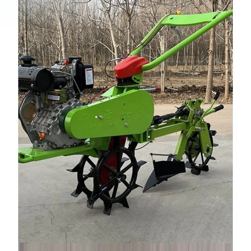 New dual-drive plow gasoline diesel hillside buckle flap plow platform soil breaker corn ground plowing machine