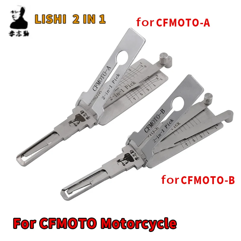 Original Lishi 2 in 1 Locksmith Tools For CFMOTO 250SR 250NK 650MT 650NK Car Door Cylinder Unlocking Decoding Tool