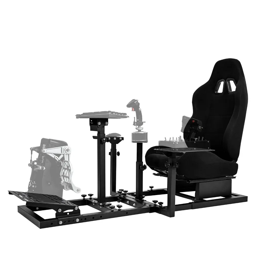 

Racing Flight Simulator Cockpit with Black Playseat fit for Thrustmaster,Logitech,Hotas Warthog,G29 G920 X52 X56, Sim Racing