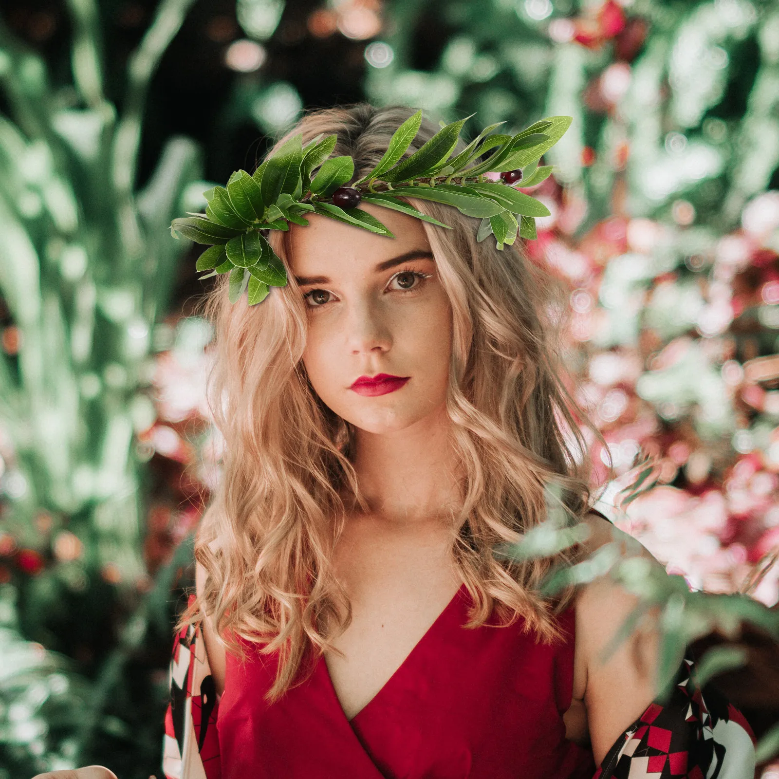 1Pcs Premium Lightweight Simulated Olive Leaf Wreath Headband for Women Bridal Wedding Party Carnival Masquerade Photo Prop