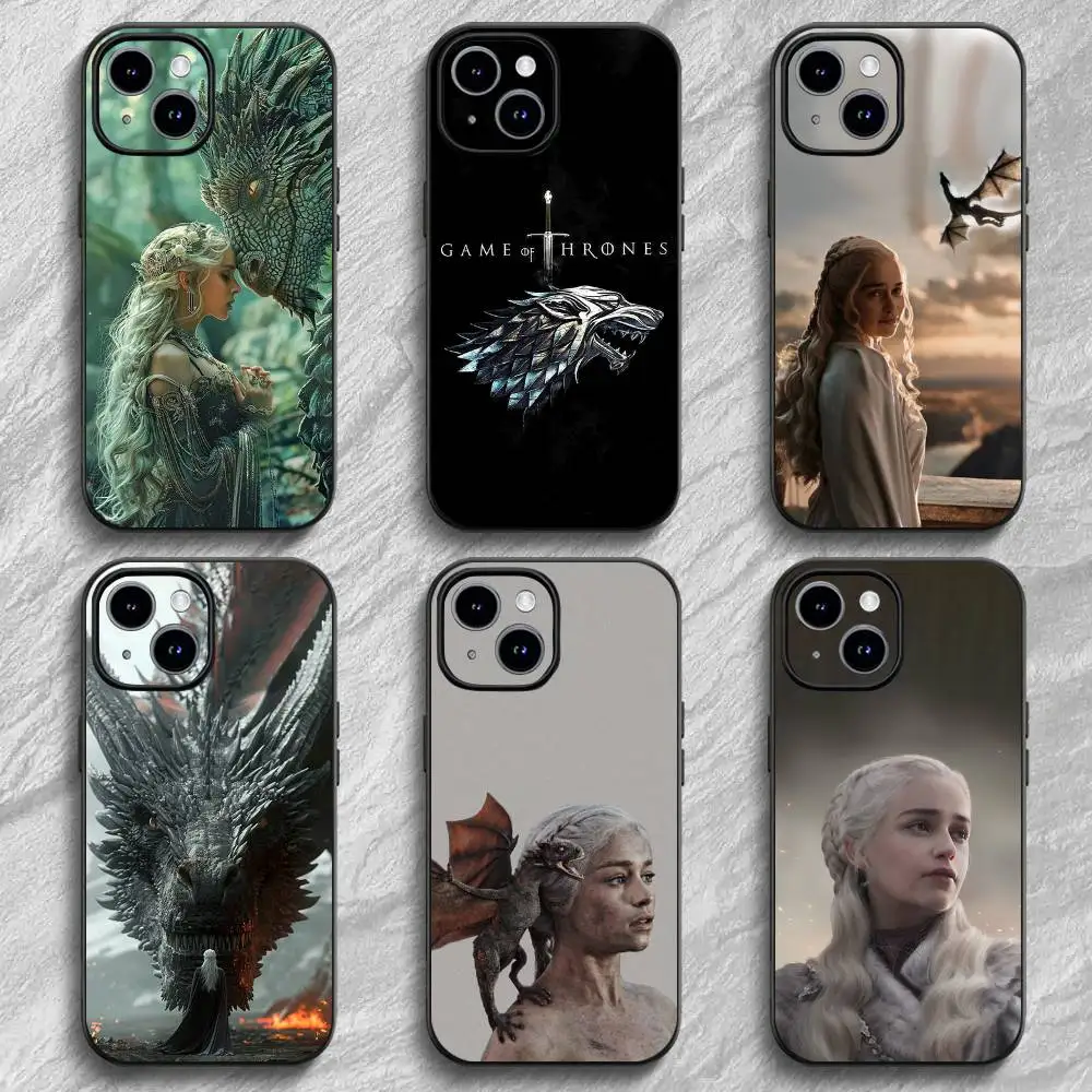 Juego de tronos-funda de teléfono Dragon Mother Thrones para 17 12 13 14 15 16Pro Max mini classic Plus fuerte atracción magnética