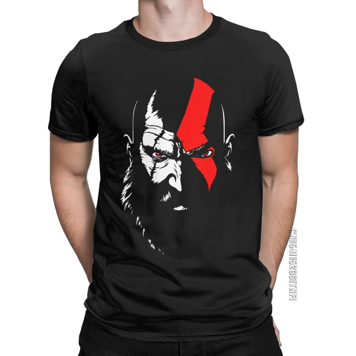 047 Kratos Sparta T Shirt For Men Cotton Casual T-Shirts O Neck The God Of War Tee Shirt Classic Short Sleeve Tops Classic