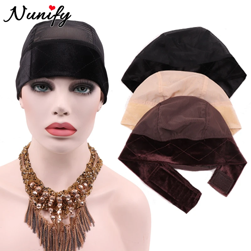 Anti Slip Wig Cap Breathable Wig Grip Cap Velvet Headband Wig Caps For Wigs Hair Protective Cap With Edges Scarf For Fix Wigs
