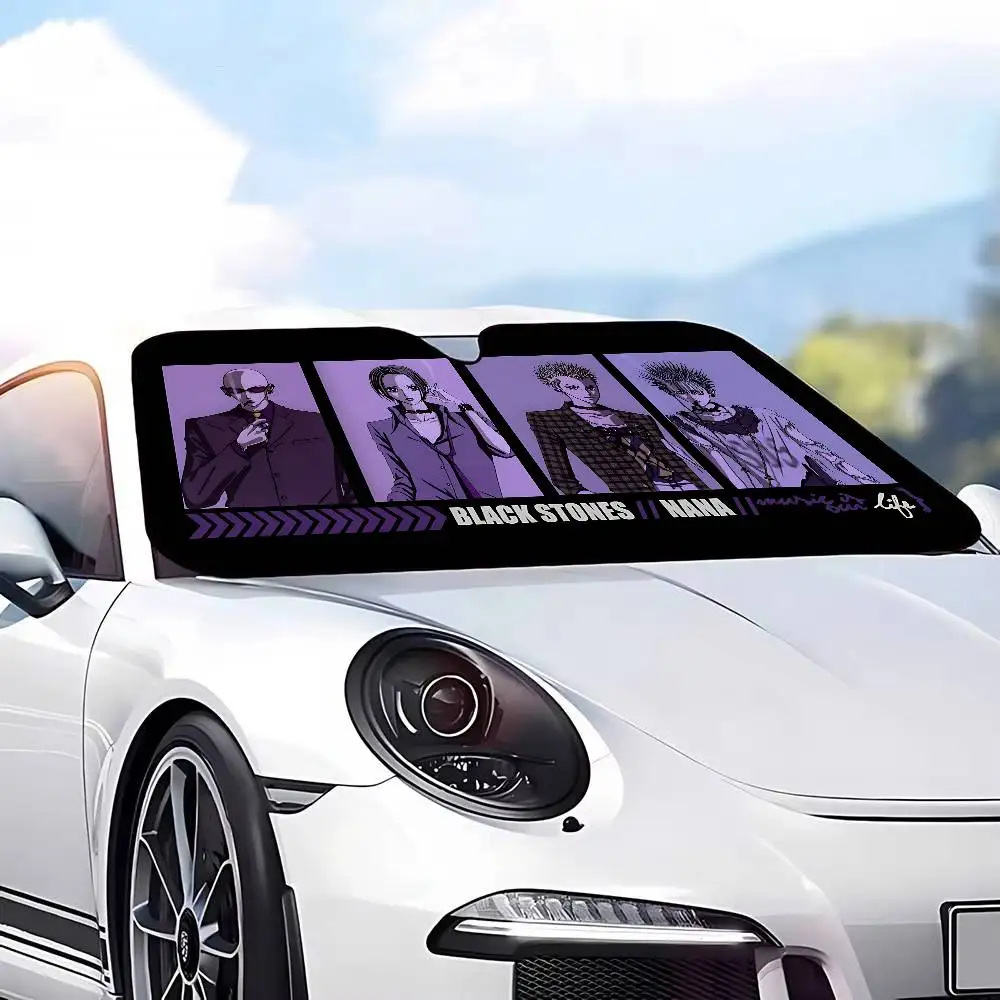 Anime N-NANA Car Sunshade Curtains Sunshade Car Window Windscreen Cover Sun Shade Auto Sun Visor Car-covers
