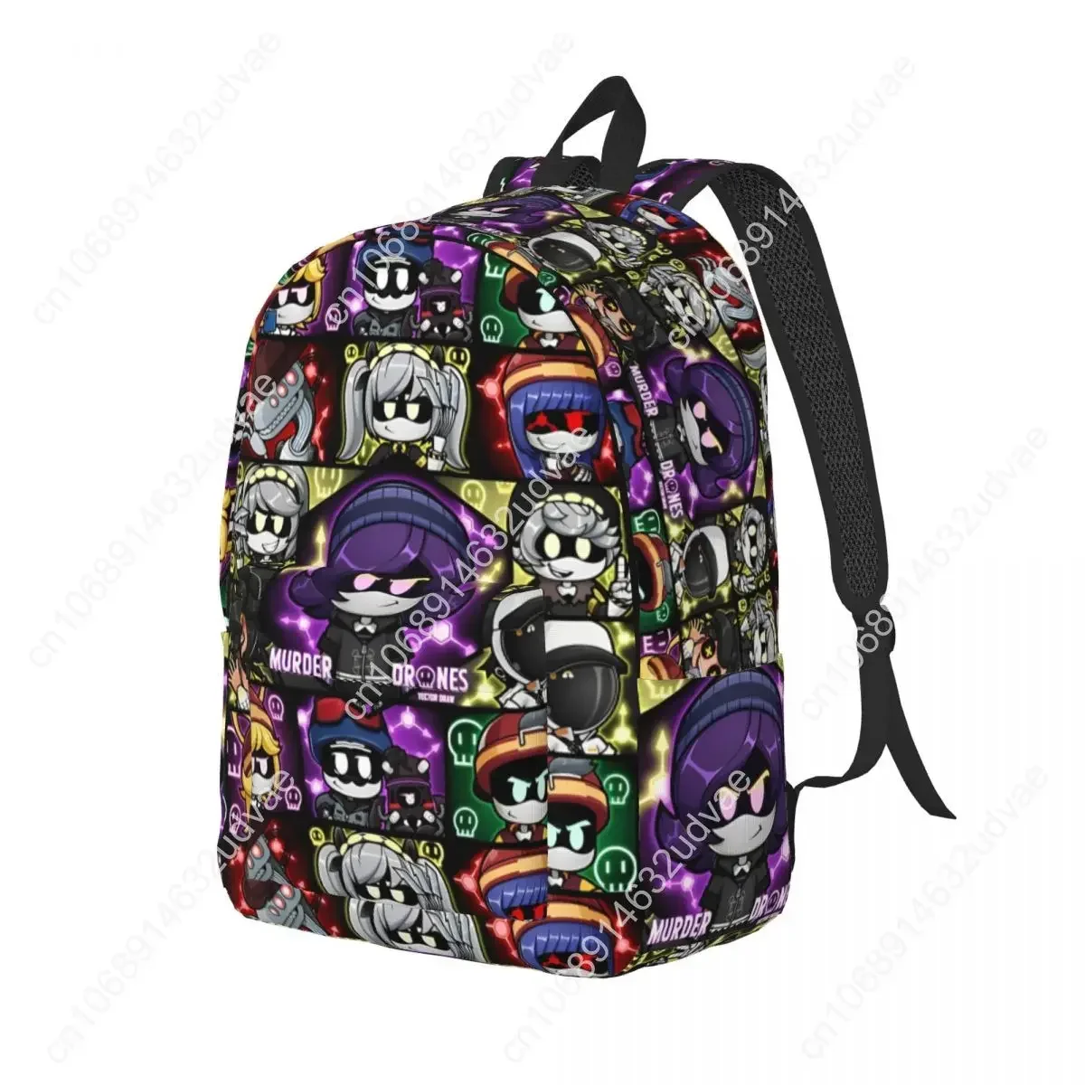 Murder Drones Fanart Chibis Backpack for Men Women Fashion High School Work Daypack UZI Cartoon Laptop Shoulder Bag Gift
