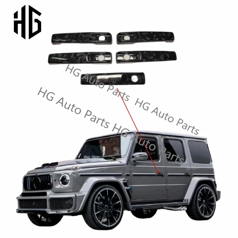 

High Quality Dry Forged Carbon Fiber Door Handle Covers Body Kit For Benz G Class W464 W463A G63 G500 G55 Exterior Door Handles