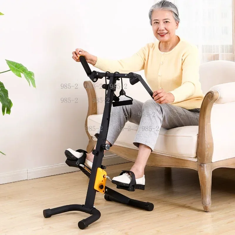 Upper & Lower Limb Rehabilitation Pedal Exerciser, Hand Foot Training Bike for Elderly Home Fitness