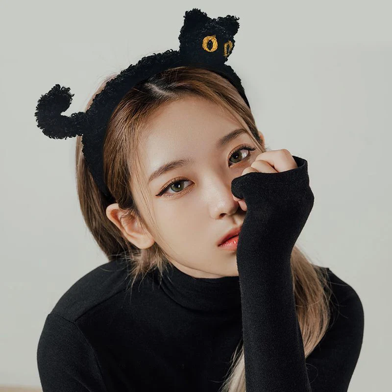 1pc Cute rabbit headband, lamb hair, cute cat hair, hair clip, face wash headband, hair tie, hair compression, makeup headwear