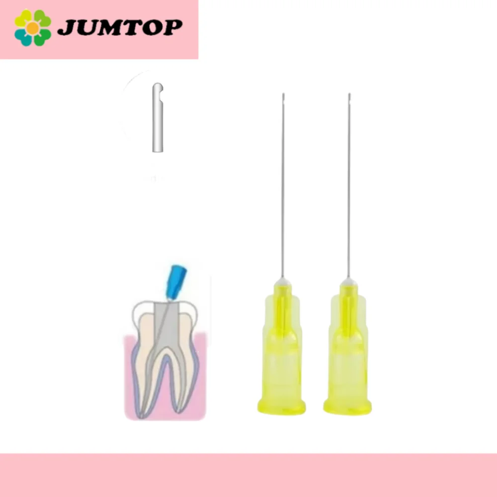 JUMTOP 90Pcs Endo Irrigation Needles - Closed Side Hole Tips 25G/27G/30G for Root Canal Washing & Disinfection Syringe