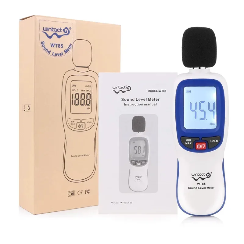 Professional Wireless Digital Noise Meter - Household Decibel Level Tester with LCD Backlight High Precision Data Hold Max/Min