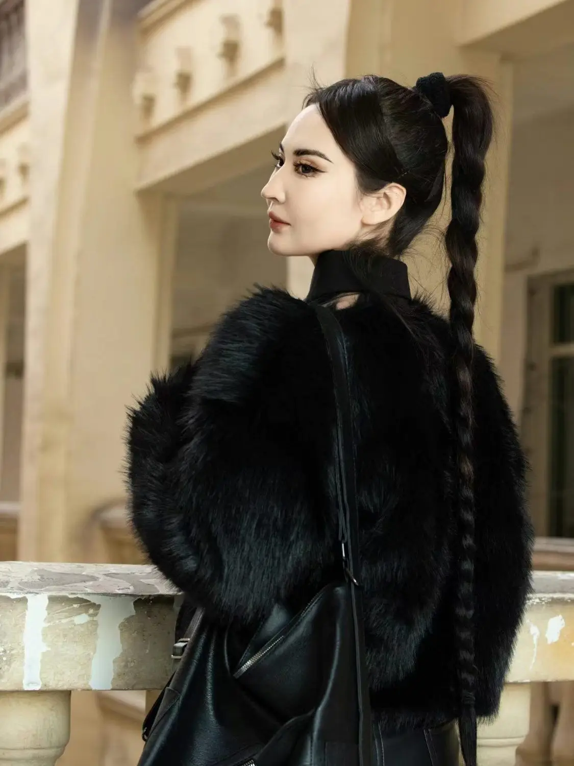 Manteaux verts en fausse fourrure pour femmes, cordon de serrage, longueur au sol, femme de tous les jours, mélange mérinos Kawaii, bande épissée à lacets, Chaquetas tendre OL