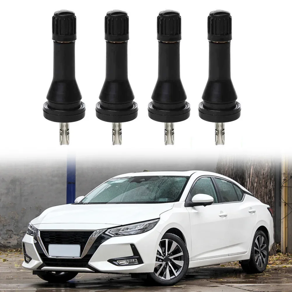 4pcs TPMS Snap-In Rubber Valve Stem For Nissan Qashqai  Snap-on Stems And Include The Stem Spool (fitted)  Car Accessories