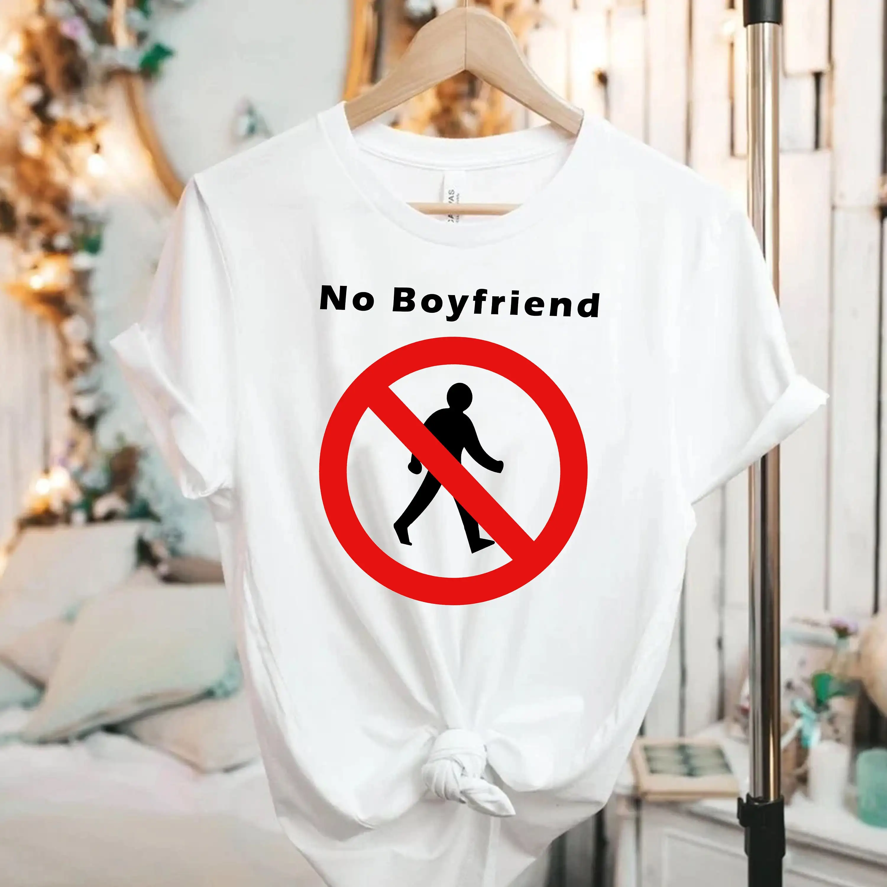 No Boyfriend T Shirt Y2K Aesthetics 2000S Man Men Mens Now Allowed