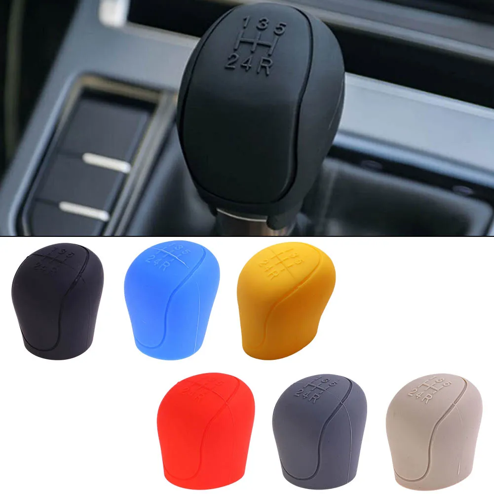 5 Speed Manual Car Gear Shift Knob Cover Silicone Protector for Enhanced Driving Experience and Easy Maintenance