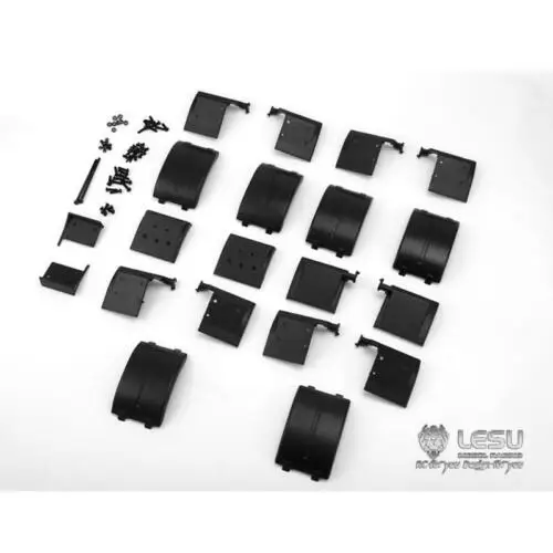 

LESU 1/14 комплект, 3 оси, брызговик для грузовика, модель трактора, ABS, радиоуправляемый DIY для автомобиля Tamiyaya, запасные части TH08069