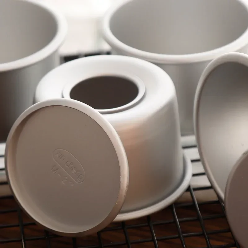 5PCS Mini Cake Mold Removable Non-stick Round DIY Cake Muffin Baking Mold Mould Tool Set Cup Cake Tin Bakewares
