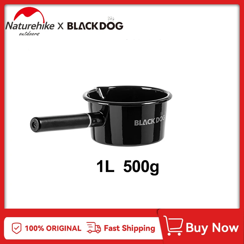 

Naturehike-Blackdog Outdoor Camping Ultralight Non-Stick Cooker 1L Family Cook Milk Boiler Camping Pot Kitchen Cooking Tool