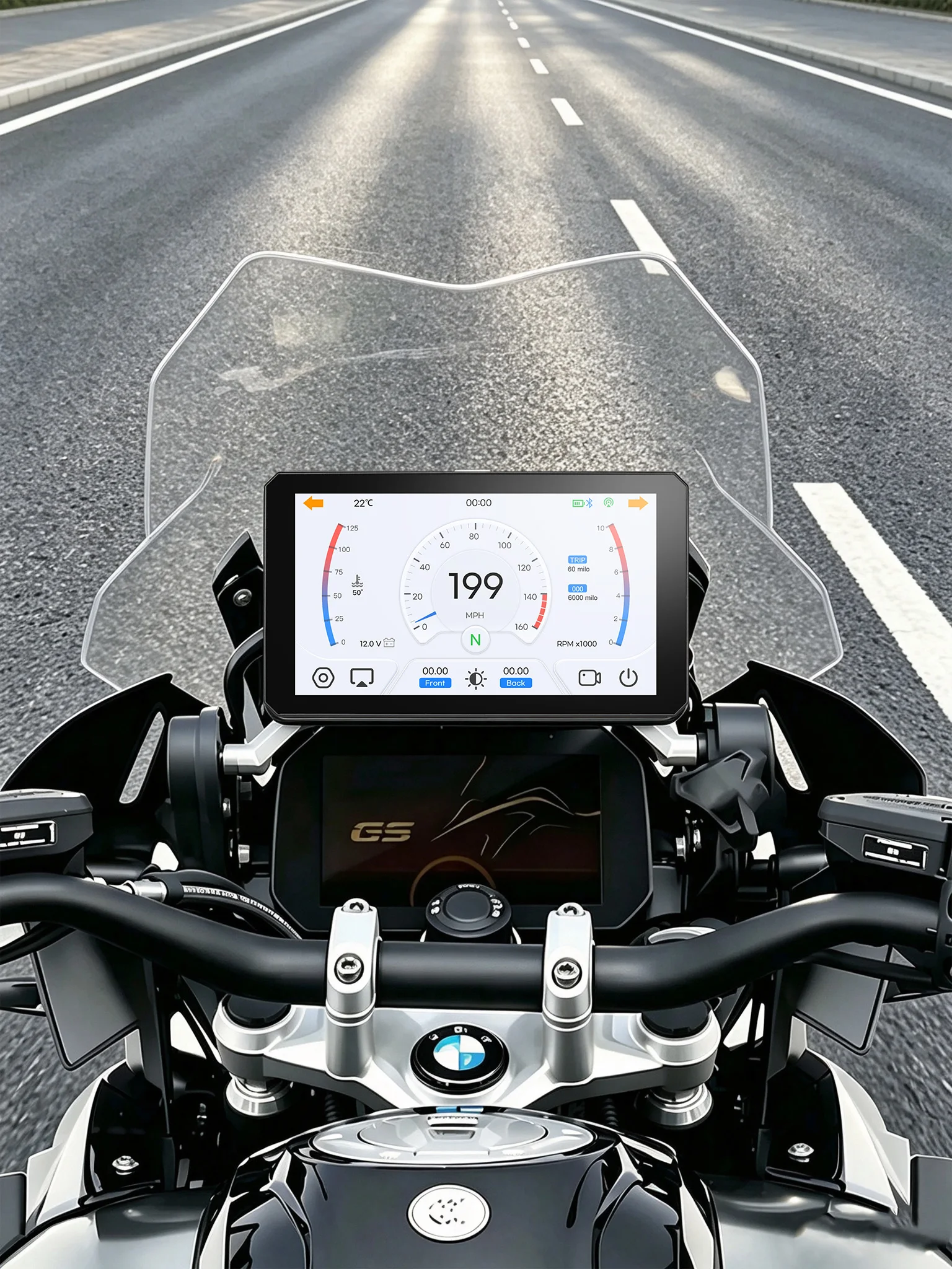 B7 Pro Android Auto do motocykli BMW Carplay M1000 XR R1200GS R1250GS S1000XR S1000RR R1300GS Bezprzewodowa Nawigacja 7 Cali — 2