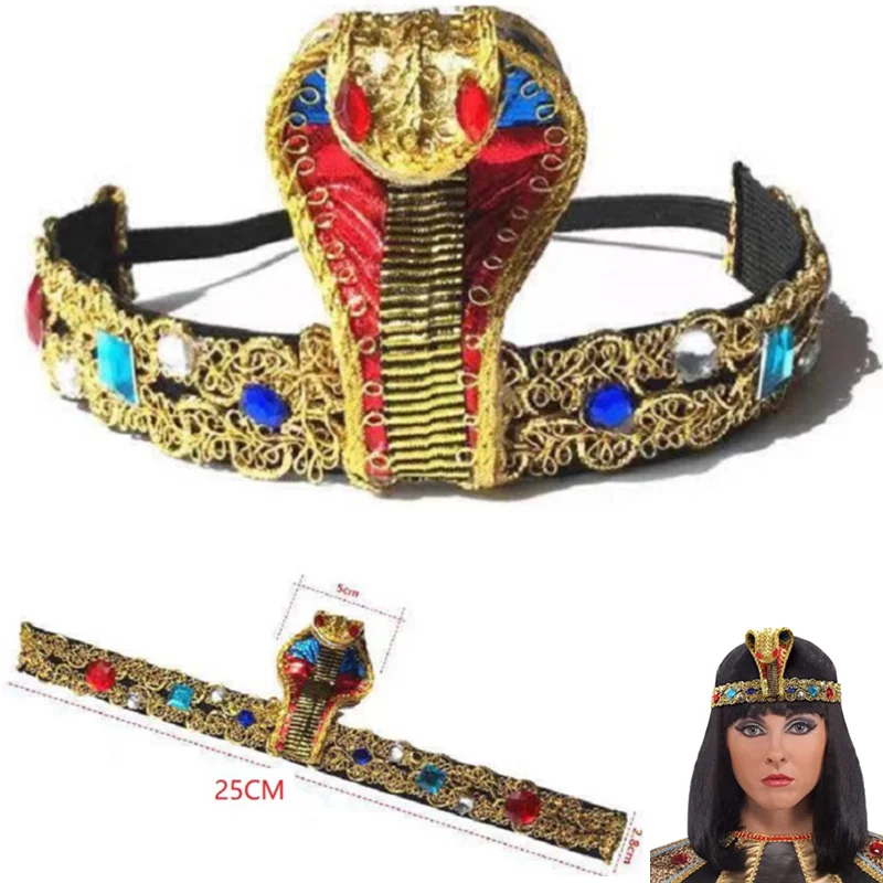 Egypt Queen Snake Shape Headdress Egyptian Punk Hairband Halloween Snake Headdress for Wedding Event Prom Festival Ladies