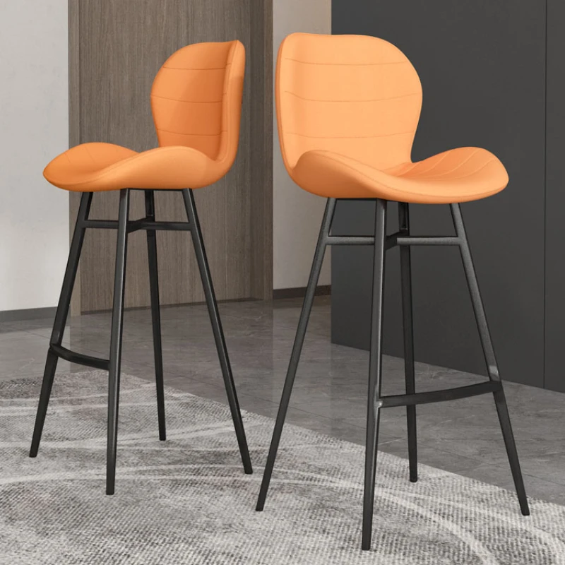 

Salon High Bar Stools Designer Counter Nordic Reception Dining Chairs Barber Counter Chaises De Salon Stuhl Furniture YX50BY