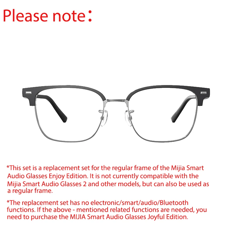 XIAOMI MIJIA Smart Audio Glasses Joyful Edition Replacement Set，Does Not Contain Any Electronic Functions，Only The Frame