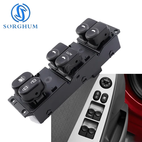 Imagen 2 del producto Interruptor de Control de ventanilla eléctrica de cirzo, botón de interruptor de elevador de coche 93570-1R210 93570-1R211 para Hyundai Accent VERNA SOLARIS 2010 -2016